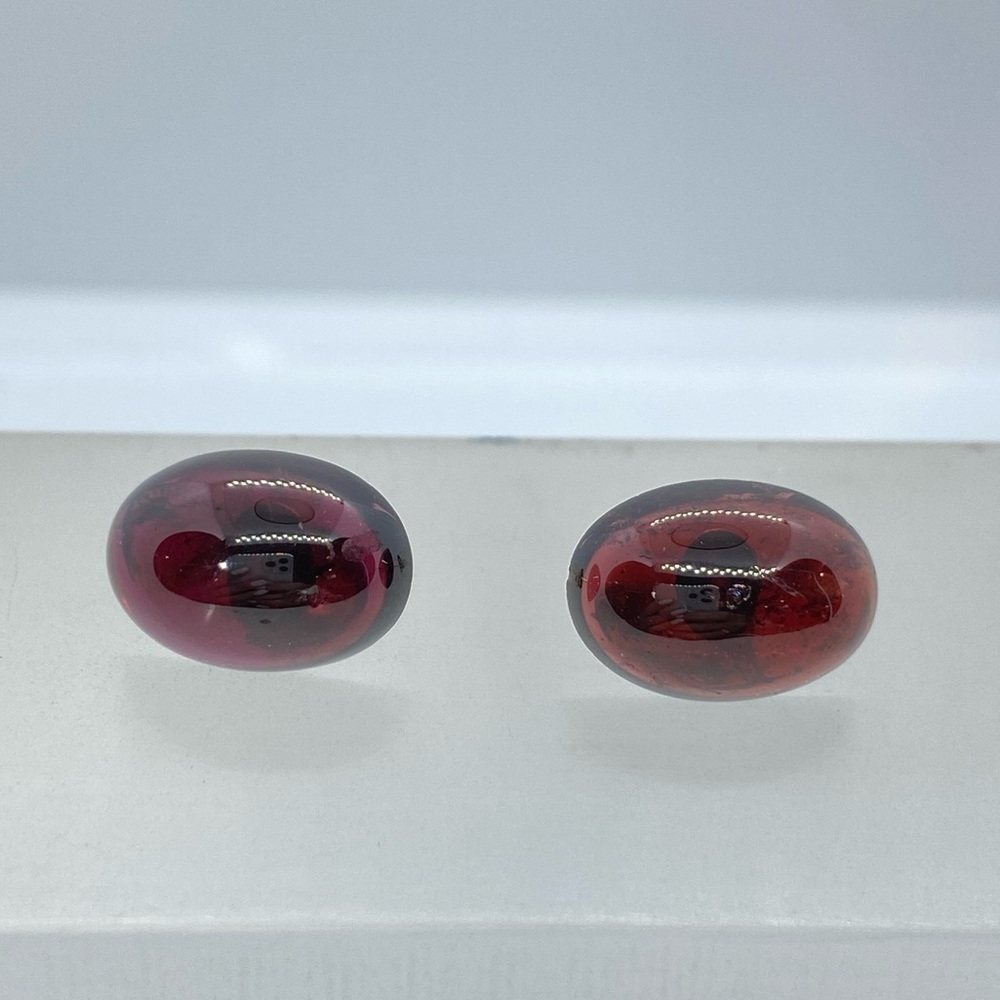 14k Gold Garnet Gemstone Stud Earrings